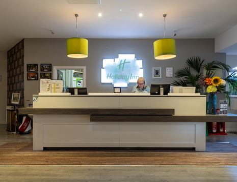 Informal seating area in open lobby 